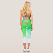 Moderne Limone Wasserfarbe künstlerische, farbenfr Capri Leggings (Rückseite)