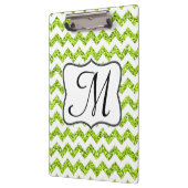 Moderne Limone Zickzack Monogram Erstklammer Klemmbrett (Links)
