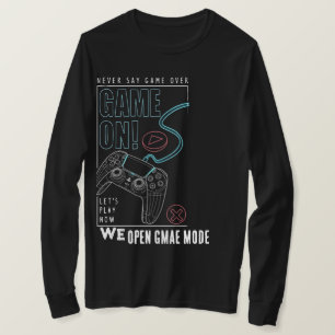 Moderne Line-Art-Gamer-Grafik-Shirt - Lass uns spi T-Shirt