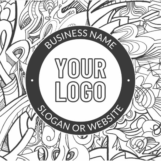 Moderne Line Artwork & Ihr Logo mit bearbeitetem T Aufkleber (Vorderseite)