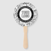 Moderne Line Artwork & Ihr Logo mit bearbeitetem T Fächer (Rückseite)