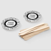 Moderne Line Artwork & Ihr Logo mit bearbeitetem T Fächer (Non-assembled)