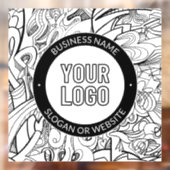 Moderne Line Artwork & Ihr Logo mit bearbeitetem T Fensteraufkleber (Blatt 2)