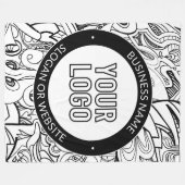 Moderne Line Artwork & Ihr Logo mit bearbeitetem T Fleecedecke (Vorderseite (Horizontal))