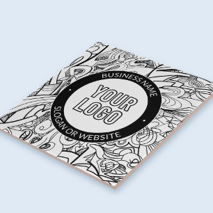 Moderne Line Artwork & Ihr Logo mit bearbeitetem T Fliese