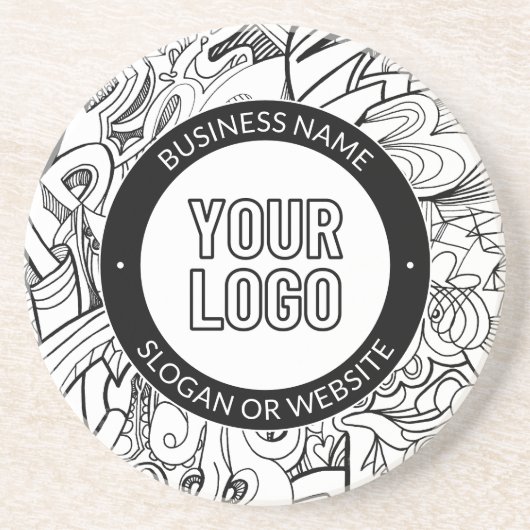 Moderne Line Artwork & Ihr Logo mit bearbeitetem T Getränkeuntersetzer (Vorne)