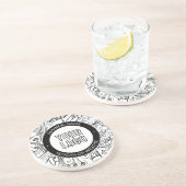 Moderne Line Artwork & Ihr Logo mit bearbeitetem T Getränkeuntersetzer (Seite)