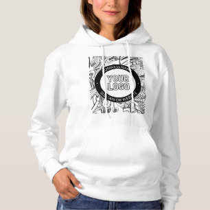 Moderne Line Artwork & Ihr Logo mit bearbeitetem T Hoodie