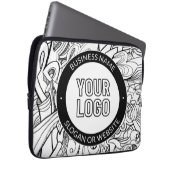 Moderne Line Artwork & Ihr Logo mit bearbeitetem T Laptopschutzhülle (Vorne Rechts)
