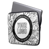 Moderne Line Artwork & Ihr Logo mit bearbeitetem T Laptopschutzhülle (Vorderseite Links)