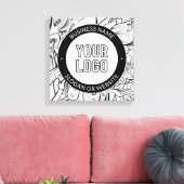 Moderne Line Artwork & Ihr Logo mit bearbeitetem T Leinwanddruck (Insitu (Wohnzimmer))