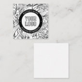 Moderne Line Artwork & Ihr Logo mit bearbeitetem T Mitteilungskarte (Vorne/Hinten)