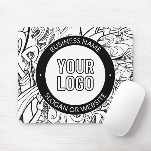 Moderne Line Artwork & Ihr Logo mit bearbeitetem T Mousepad (Mit Mouse)
