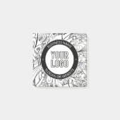 Moderne Line Artwork & Ihr Logo mit bearbeitetem T Post-it Klebezettel (Vorderseite)