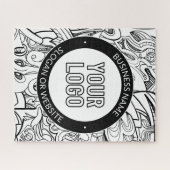 Moderne Line Artwork & Ihr Logo mit bearbeitetem T Puzzle (Horizontal)