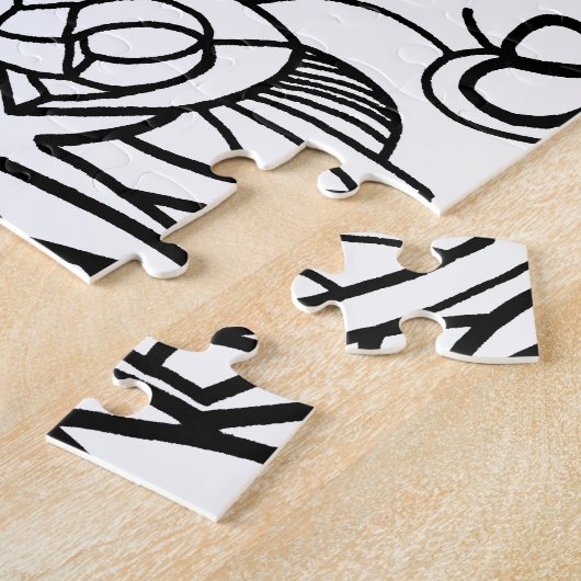 Moderne Line Artwork & Ihr Logo mit bearbeitetem T Puzzle (Seite)