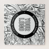 Moderne Line Artwork & Ihr Logo mit bearbeitetem T Puzzle (Horizontal)