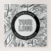 Moderne Line Artwork & Ihr Logo mit bearbeitetem T Puzzle (Vertikal)