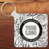 Moderne Line Artwork & Ihr Logo mit bearbeitetem T Schlüsselanhänger (Vorderseite)