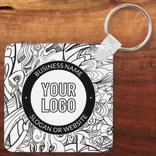 Moderne Line Artwork & Ihr Logo mit bearbeitetem T Schlüsselanhänger (Rückseite)