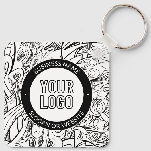 Moderne Line Artwork & Ihr Logo mit bearbeitetem T Schlüsselanhänger (Rückseite)