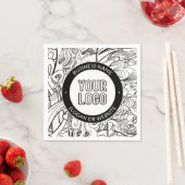 Moderne Line Artwork & Ihr Logo mit bearbeitetem T Serviette (Beispiel)