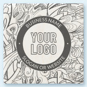 Moderne Line Artwork & Ihr Logo mit bearbeitetem T Steinuntersetzer