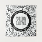 Moderne Line Artwork & Ihr Logo mit bearbeitetem T Wandteppich (Vorderseite)