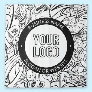 Moderne Line Artwork & Ihr Logo mit bearbeitetem T Wandteppich