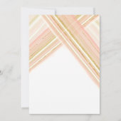 Moderne Lines Art Deco Imitate Gold Glitzer Hochze Einladung (Rückseite)