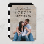 MODERNE LINES %PIPE% FOTO-SAVE THE DATE KARTE (Vorne/Hinten)