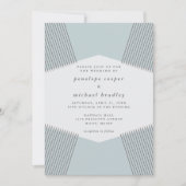 Moderne Lines Robin's Egg Blue Wedding Einladung (Vorderseite)