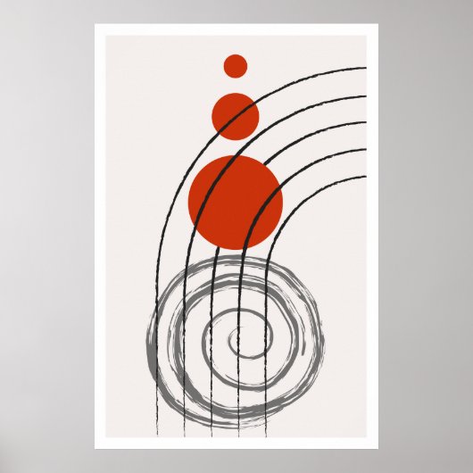Moderne Lines Wall Art Poster (Vorne)