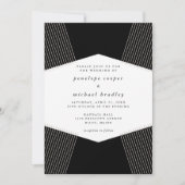 Moderne Lines Wedding Einladung (Vorderseite)