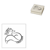 Moderne Linie Art Fox Library Ex Libris Buch Gummistempel (Stempel)