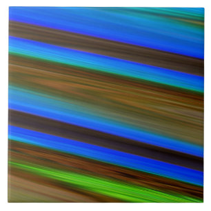 Moderne Linie Art Peacock Feather Colors Fliese