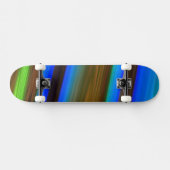 Moderne Linie Art Peacock Feather Colors Skateboard (Horizontal)