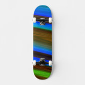Moderne Linie Art Peacock Feather Colors Skateboard (Vorderseite)