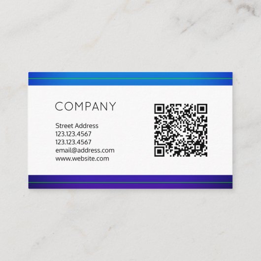 Moderne Linie Code der Musterart QR Visitenkarte (Rückseite)