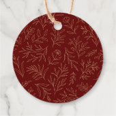 Moderne Linie Kunst Foliage Grüne Liebe und Dank Geschenkanhänger (Rückseite)