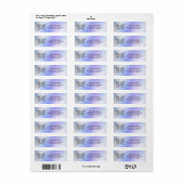Moderne Linie Zeichnend Butterfly Blue Holographic (Vorne)
