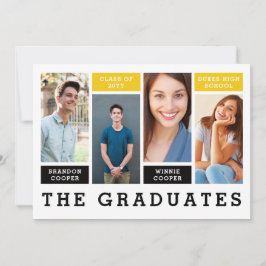 Moderne Linien Ankündigung von Abschluss-Geschwist