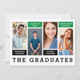 Moderne Linien Ankündigung von Abschluss-Geschwist