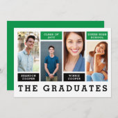 Moderne Linien Ankündigung von Abschluss-Geschwist (Vorne/Hinten)