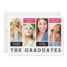 Moderne Linien Ankündigung von Abschluss-Geschwist