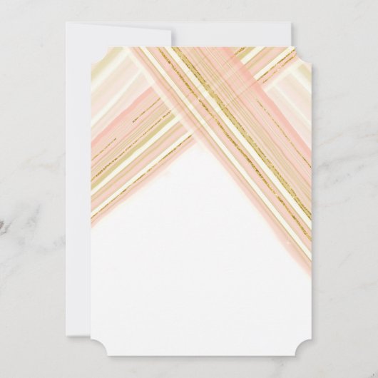 Moderne Linien Art Deco Rodelbahn Glitzer Hochzeit Einladung (Rückseite)