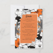 Moderne Linien-Blumenhochzeit RSVP Karte (Vorderseite)