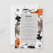 Moderne Linien-Blumenhochzeit RSVP Karte (Vorderseite)