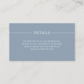 Moderne Linien | Dusty Blue Wedding Details Begleitkarte (Vorderseite)