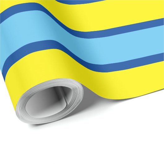MODERNE LINIEN FARBE _YELLOW_BLUE_SO NIEDLICH GESCHENKPAPIER (Rolleneckpunkt)
